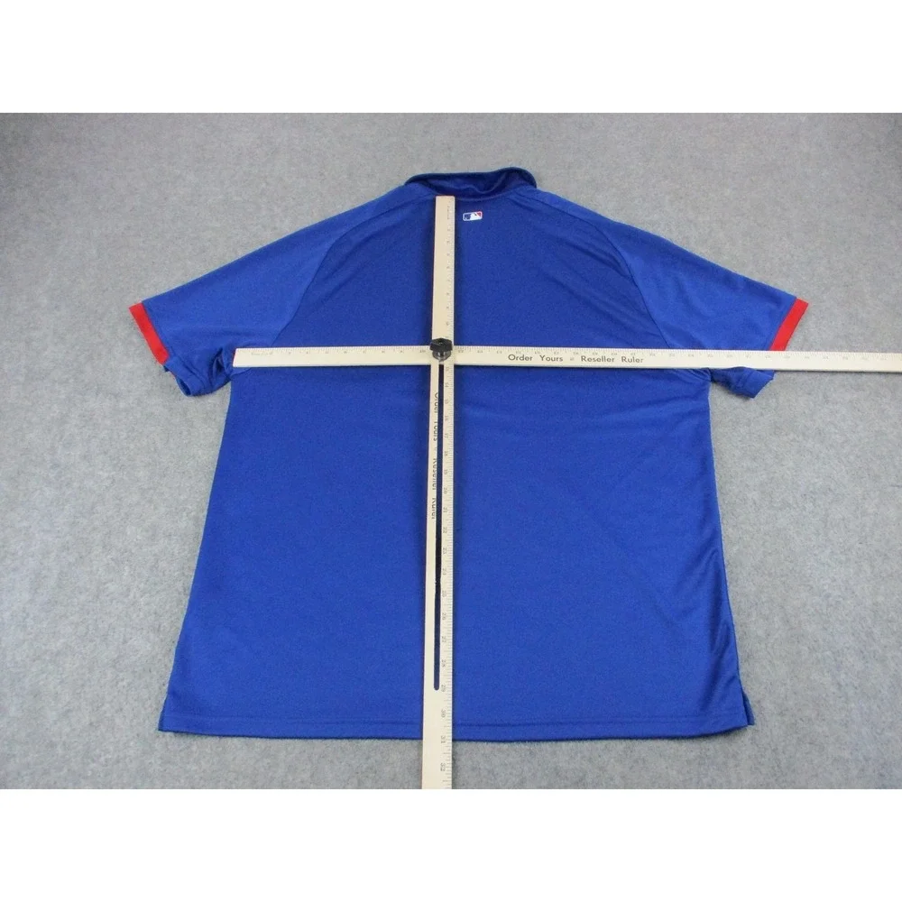 Chicago Cubs Polo Shirt Mens Extra Large Blue Red MLB Baseball Nike Swoosh